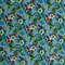 1 Yard Tropical Garden Peachskin Fabric 100% Cotton, 44/45 Inches Width